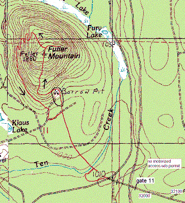 Fuller Mountain map