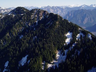 Green Mountain from summit of Mount Teneriffe