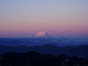 Mount Ranier from Jolly Mountain at sunrise