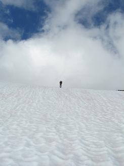 Sarah descending snow slope