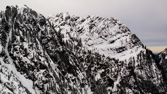 The NE side of Mount Dickerman.  We had to turn around at this point when one of our party became suddenly ill.