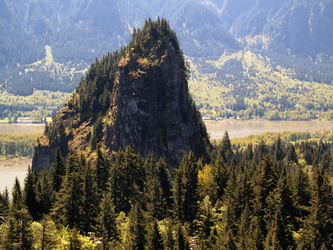 Beacon Rock from the top of Little Beacon Rock