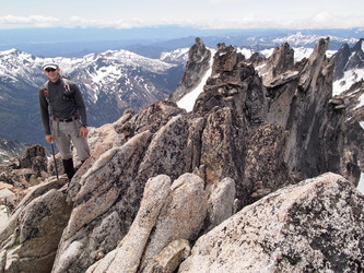 Brian on the summit of Dragontail Peak