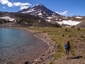 South Sister from Camp Lake