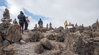 Kilimanjaro has many cairns.  We were told that it is bad luck to knock a cairn over.