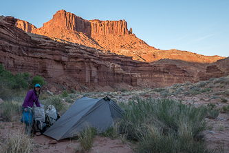 Camp in Poison Spring Canyon
