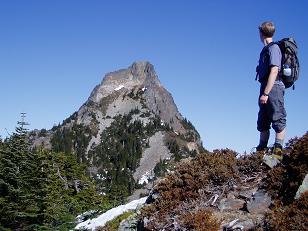 Ben looking at Kaleetan Peak from point 5,700'