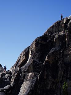 Climbers on southwest buttress of South Early Winters Spire