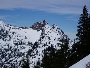 Lundin Peak from west slope of Kendall Peak