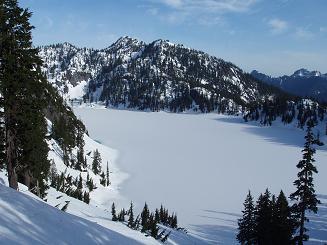 Wright Mountain over Snow Lake