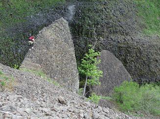 Monoliths below Archer Waterfall