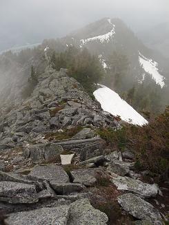 SW ridge of Web Mountain from summit