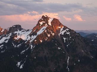 Evening light on Alta Mountain from Alaska Mountain