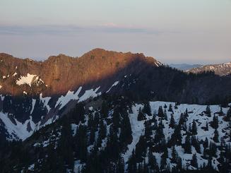 Morning light on Kendall Peak from Alaska Mountain