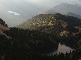 Lake Terence and Waptus Lake from Davis Peak