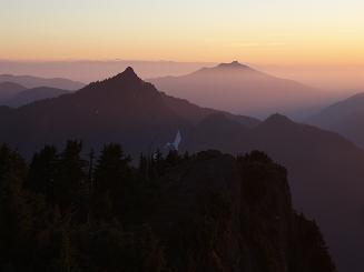 Hall Peak and Mount Pilchuck from Mount Dickerman