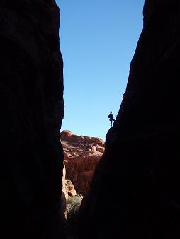 Climber in The Black Corridor
