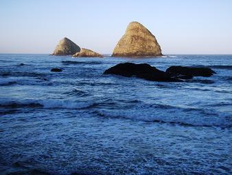 Three Arch Rocks in morning