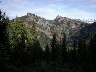 South sides of Dungeon Peak and Rampart Ridge