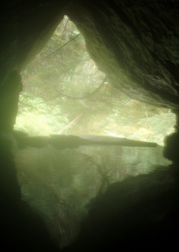 From inside the hot springs cave