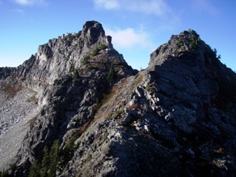 True summit of Lundin Peak from the east peak