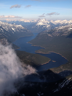 Ross Lake from summit of Ruby Mountain