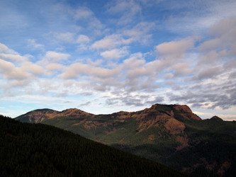 Birkenfeld Mountain (left) and Table Mountain (right) from Hardy Ridge.