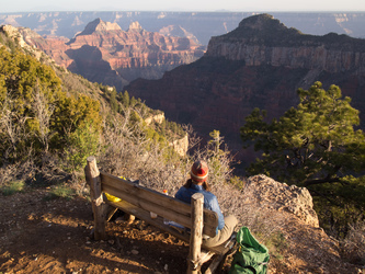 Our dinner spot on the north rim of the Grand Canyon.