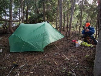 Our camp near Ridge Lake