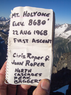 The first ascent party named Katsuk 'Mount Holyoke' after Chris Roper's alma mater.