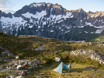 Our camp at Le Conte Pass.