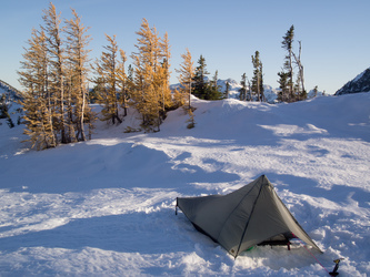 Camp near Lake Edna.