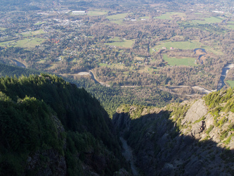 Looking down on North Bend and Black Canyon.