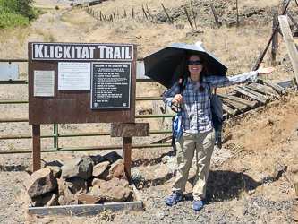 At the eastern terminus of the Klickitat Trail.