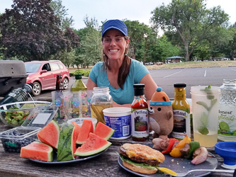 An amazing picnic feast at Maryhill State Park.