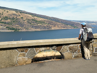Viewpoint along the Historic Columbia River Highway State Trail.