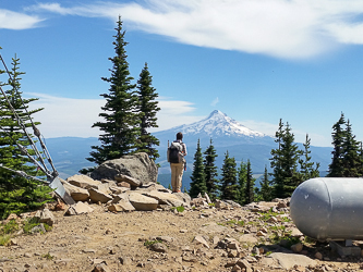 Mount Hood from the summit of Mount Defiance.