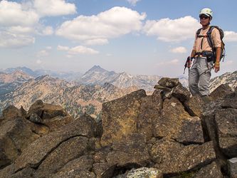 On the summit of Middle Scatter Peak.
