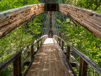 The bridge at the Middle Fork Trailhead.