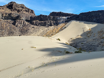 The sand dunes on the south end of Babcock Bench, near the mouth of Echo Basin.