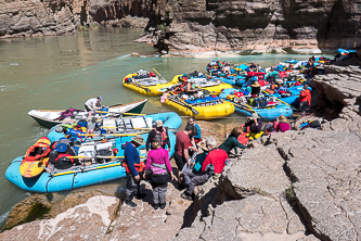 Multiple parties at the mouth of Havasu Creek