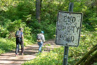 Our trailhead at the end of Smith-Cripes Road