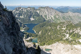 Nimbus Mountain and Thor Peak above Square Lake