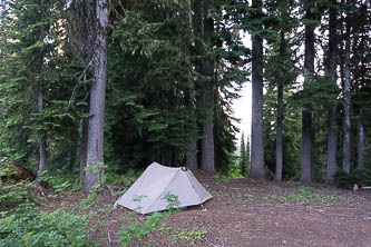 Camp on the south slopes of Long John Mtn