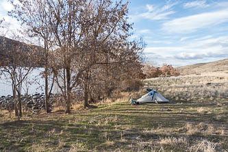 Camp by the Columbia below Potholes Coulee