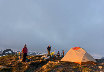 Camp on the Yellow Aster false summit