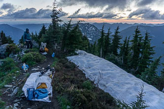 Camp on the summit of Mount Defiance