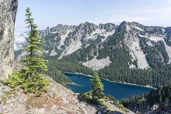 Glacier Lake from the south ridge of Spark Plug Mtn
